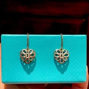 Tiffany and Co. heart lock dangle earrings